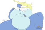  3:2 anthro belly big_belly big_breasts breasts dengon female huge_breasts looking_at_viewer nintendo pok&eacute;mon pok&eacute;mon_(species) samurott solo video_games 