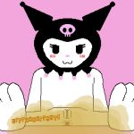 1:1 anthro anus digital_media_(artwork) fart fart_cloud fart_fetish farting_at_viewer female genitals hecking_thanos_boi hi_res hybrid imp kuromi lagomorph leporid mammal nude onegai_my_melody pixel_(artwork) presenting pussy rabbit sanrio simple_background sitting sitting_on_ground solo