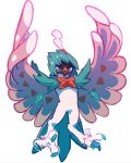  2016 3_toes ambiguous_gender anthro avian beak brown_body brown_feathers brown_markings claws decidueye feathers green_body green_claws green_feathers ground-lion markings nintendo pok&eacute;mon pok&eacute;mon_(species) purple_eyes solo toe_claws toes video_games 