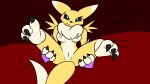  16:9 anthro breasts digimon digimon_(species) feet female genitals hi_res large_female nude paws pinup pose presenting presenting_pussy pussy renamon solo spread_legs spreading theyiff widescreen 