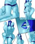  4:5 breasts butt female female/female goo_creature group humanoid humanoid_on_humanoid kaboozle not_furry slime 