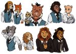  anthro anthrofied beastars bird_dog canid canine canis cocker_spaniel copper_(fath) disney domestic_dog female fox fox_and_the_hound hi_res hunting_dog lady_(latt) lady_and_the_tramp male mammal pumbaa scar_(the_lion_king) schnauzer shiroi-zoey099 simba spaniel suid suina the_lion_king timon tod tramp tusks warthog 