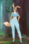  anthro big_breasts blinky_bill_(series) blue_eyes breasts canid canine canis clothed clothing cocaine-leopard conditional_dnp daisy_dingo digital_media_(artwork) dingo female footwear hi_res high_heels lipstick looking_at_viewer makeup mammal nipple_outline pose seductive shoes solo standing wide_hips 