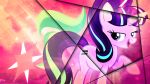  16:9 4k absurd_res antylavx cutie_mark equal_sign equid equine evil_grin female friendship_is_magic glitch hi_res horn horse huge_filesize mammal my_little_pony open_mouth pony smile solo star starlight_glimmer_(mlp) unicorn widescreen 