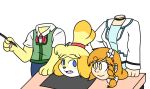  animal_crossing bodyless canid canine canis domestic_dog female festive-pajams headless human isabelle_(animal_crossing) mammal nintendo shih_tzu talking_to_another toy_dog video_games villager_(animal_crossing) 