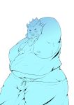  2020 anthro belly bottomwear clothing gouryou hi_res kemono male mammal moobs nipples overweight overweight_male pants pomupomu490 shirt simple_background solo suid suina sus_(pig) tokyo_afterschool_summoners topwear video_games white_background wild_boar 