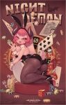 blush bunny_costume casino clothing costume dice female fishnet_clothing fishnet_legwear footwear heart_eyes heart_symbol hi_res high_heels lagomorph legwear leporid mammal norisle pantyhose poker poker_cards poker_chip poster rabbit smile solo succubus swimwear