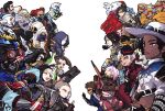  1other 6+boys 6+girls \m/ above_the_law_mad_maggie aces_high_seer ambiguous_gender androgynous android animal_costume animification apex_legends ash_(titanfall_2) axe bad_to_the_bone_lifeline bangalore_(apex_legends) bear_costume bird black_gloves black_hair black_hat blindfold blonde_hair bloodhound_(apex_legends) blue_eyes bodysuit bootlegger_loba brown_eyes brown_eyeshadow brudda_bear_gibraltar caustic_(apex_legends) clown crafty_kitsune_rampart crow crypto_(apex_legends) dark-skinned_female dark-skinned_male dark_skin deep_current_wattson denim denim_jacket divine_right_caustic everyone eyepatch facial_hair fallen_angel_ash fedora fuse_(apex_legends) gibraltar_(apex_legends) gloves goatee goggles goggles_on_head golden_boson_horizon grey_hair hair_slicked_back hat helmet holding holding_axe holding_knife horizon_(apex_legends) humanoid_robot inconspicuous_crypto jacket knife kuji-in kunai lifeline_(apex_legends) lit_witt_mirage loba_(apex_legends) mad_maggie_(apex_legends) midriff mirage_(apex_legends) motorcycle_helmet multiple_boys multiple_girls natural_born_daredevil_fuse open_mouth orange_jacket pathfinder_(apex_legends) pink_bodysuit pink_hair pompadour rampart_(apex_legends) raven&#039;s_bite red_shirt revenant_(apex_legends) riku_(ururi7610) robot sacred_divinity_revenant seer_(apex_legends) sheila_(minigun) shirt side_ponytail simulacrum_(titanfall) skeleton_print slingshot_valkyrie smile sunglasses the_enforcer_bangalore v-shaped_eyebrows valkyrie_(apex_legends) vengeance_seeker_wraith war_machine_pathfinder wattson_(apex_legends) weapon white_background white_gloves white_hair white_helmet wraith&#039;s_kunai wraith_(apex_legends) 