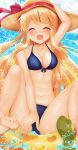  bikini cleavage kin&#039;iro_mosaic kujou_karen minato_(ojitan_gozaru) swimsuits 