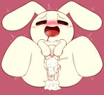  anthro anus biped blush bodily_fluids breasts butt clitoris cum cum_in_pussy cum_inside digital_media_(artwork) female genital_fluids genitals k--10 lagomorph leporid looking_at_viewer mammal nipples nude open_mouth pussy rabbit simple_background solo 