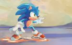  2020 anthro blue_body blue_fur clothing eulipotyphlan footwear fur gloves green_eyes handwear hedgehog male mammal redraw shoes smallpanda solo sonic_the_hedgehog sonic_the_hedgehog_(film) sonic_the_hedgehog_(series) sparks 