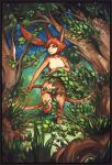  2020 andyd anthro brown_hair convenient_censorship day detailed_background digital_media_(artwork) female forest grass hair hi_res nude outside solo tree 