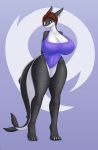  anthro big_breasts breasts clothing female fish hi_res marine non-mammal_breasts one-piece_swimsuit r-rova shark solo swimwear thick_thighs wide_hips 