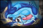  anal doggy_(disambiguation) dragon feral halley hi_res male male/male raining sergal sevastyan size_difference teryx teryx_commodore teryxc traditional_media_(artwork) 