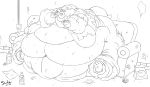  alphys anthro bag belly beverage big_belly big_breasts bodily_fluids bottomless bowl breasts buckteeth chopsticks clothed clothing deep_navel detailed_background eating eyewear fat_rolls featureless_breasts female food furniture glasses hi_res holding_bowl holding_chopsticks holding_object huge_breasts huge_hips huge_thighs hyper hyper_belly hyper_breasts hyper_hips hyper_thighs immobile inside looking_down monochrome morbidly_obese morbidly_obese_female mostly_nude navel non-mammal_breasts noodles obese obese_female overeating overweight overweight_female paper ramen reptile sagging_breasts scalie sitting slob soda sofa solo starfig sweat switch teeth thick_tail thick_thighs topwear torn_clothing torn_topwear trash undertale video_games weight_gain wide_hips worried 