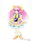  1990s_(style) 1girl chip-chan_kick! copyright copyright_name full_body highres official_art simple_background solo standing white_background yanagi_hirohiko 