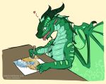  &lt;3 darkenstardragon dragon drawing duo feral furniture icewing_(wof) male male/male paper pencil_(disambiguation) qibli_(wof) sandwing_(wof) seawing_(wof) table tongue tongue_out turtle_(wof) wings_of_fire winter_(wof) 