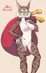  anthro christmas felid feline female fur holidays lynx maiz-ken mammal nude solo tuft white_body white_fur zeha 