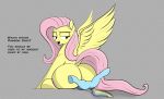  amazon big_butt butt cosmonaut domination english_text facesitting female female/female female_domination fluttershy_(mlp) friendship_is_magic larger_female macro my_little_pony rainbow_dash_(mlp) size_difference text 