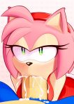  &lt;3 absurd_res accessory amy_rose anthro blush bodily_fluids breasts clothed clothing cum cum_in_mouth cum_inside cum_leaking dress duo eulipotyphlan eyelashes female first_person_view genital_fluids green_eyes hair_accessory hairband half-closed_eyes hedgehog hi_res looking_at_viewer male male/female male_pov mammal narrowed_eyes pattern_background pink_body saliva signature simple_background solo_focus sonic_the_hedgehog sonic_the_hedgehog_(series) spread_legs spreading supersegasonicss 
