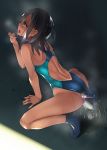  1girl anal anal_object_insertion ass back bdsm black_hair blue_eyes blue_legwear blue_swimsuit blush censored collar competition_swimsuit crying crying_with_eyes_open double_penetration highres kneeling leash long_hair mosaic_censoring murakami_suigun object_insertion one-piece_swimsuit one-piece_tan open_mouth original peeing peeing_self shadow socks spread_legs sweat sweatdrop swimsuit tan tanline tearing_up tears teeth trembling vaginal vaginal_object_insertion vibrator vibrator_under_clothes 