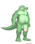  2016 5_fingers 5_toes anthro augensinum balls barefoot belly biceps big_balls big_penis biped blind body_hair claws colored crocodile crocodilian crocodylid digital_drawing_(artwork) digital_media_(artwork) fangs feet fingers genitals gram_(augensinum) green_body green_skin happy_trail hi_res huge_penis humanoid_genitalia humanoid_penis looking_aside male musclegut muscular muscular_male nipples nude overweight overweight_male pecs penis reptile scalie shaded signature simple_background solo standing striped_body striped_skin stripes teeth thick_neck thick_penis toe_claws toes white_background 