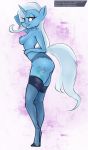  anthro blue_body breasts clothing equid equine female friendship_is_magic hair horn longtailshort mammal my_little_pony nipples panties solo trixie_(mlp) underwear unicorn 