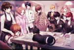  4boys 5girls absurdres akechi_gorou amamiya_ren black_hair blonde_hair braid brown_hair everyone eyebrows_visible_through_hair glasses gloves hair_between_eyes hair_ornament hairclip headphones highres jacket kitagawa_yuusuke morgana_(persona_5) multiple_boys multiple_girls niijima_makoto okumura_haru orange_hair persona persona_5 persona_5_the_royal ponytail red_hair sakamoto_ryuuji sakura_futaba shirt short_hair takamaki_anne twintails white_shirt yoshizawa_kasumi yue_080 