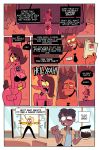  absurd_res beverage big_breasts breasts butt cleavage clothed clothing coffee collar comic demon dialogue english_text eyewear female glasses herny hi_res human male mammal mauxie_(original_character) necktie text thong underwear 