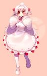  :o alcremie bangs blush brown_background daifukumochi_(akaaokiiwo) dress eyebrows_visible_through_hair food fruit full_body gen_8_pokemon hands_up long_hair long_sleeves looking_at_viewer mary_janes pantyhose parted_lips personification poke_ball_symbol pokemon pokemon_number red_eyes ribbed_legwear shoes silver_hair sleeves_past_wrists standing standing_on_one_leg strawberry thick_eyebrows very_long_hair white_dress white_footwear white_legwear wide_sleeves 