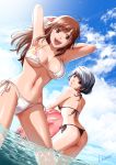  bikini cleavage domestic_na_kanojo sasuga_kei swimsuits tachibana_hina tachibana_rui wet 