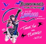  1girl black_hair bloodstained:_ritual_of_the_night blue_eyes hair_between_eyes highres miriam_(bloodstained) multicolored_hair official_art tattoo vusc 