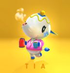  2020 animal_crossing blue_hooves clothing coffee_pot danalynreyes elephant elephantid female hi_res hooves jacket mammal nintendo proboscidean solo teapot tia_(animal_crossing) toony topwear video_games white_body 