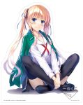  misaki_kurehito open_shirt saenai_heroine_no_sodatekata sawamura_spencer_eriri seifuku skirt_lift thighhighs 