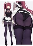  cleavage evan_yang fate/grand_order maid pantsu scathach_(fate/grand_order) stockings tagme thighhighs 