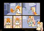  &lt;3 absurd_res bed bedroom big_breasts breastfeeding breasts chao_(sonic) colored comic curtains ears_back english_text female furniture genitals group hi_res lagomorph lecerf mammal mature_female pivoted_ears pussy sonic_the_hedgehog_(series) text vanilla_the_rabbit 
