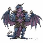  1:1 2020 activision anthro biceps blue_body bubba_(spyro) claws clothing digital_media_(artwork) dragon hi_res horn male mammal membrane_(anatomy) membranous_wings muscular muscular_male scales scalie simple_background smile solo spyro_reignited_trilogy spyro_the_dragon standing taran_fiddler video_games white_background wings 