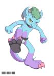  absurd_res anthro claws clothing collar colored_nails hi_res jockstrap kobold koizumi_kobold male minum nails pawpads solo stomping toe_claws underfoot underwear 