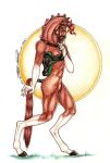  anthro equid equine esposed female horse mammal reins rose_moonfeather saddle simple_background solo 