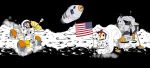  2020 anthro astronaut buckteeth clothing driving flag halcy0n hi_res holding_flag lunar_lander lunar_rover mammal open_mouth outside rodent sciurid space spacecraft spacesuit standing teeth tire tongue vehicle white_clothing 