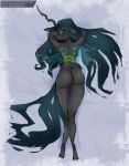  anthro anthrofied arthropod bedroom_eyes big_butt breasts butt changeling female friendship_is_magic longtailshort looking_at_viewer looking_back my_little_pony narrowed_eyes nude queen_chrysalis_(mlp) seductive side_boob smile solo tail_aside text url 