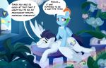  duo embarrassed english_text equid equine female feral friendship_is_magic hi_res horse male male/female mammal massage my_little_pony pegasus pony rainbow_dash_(mlp) rutkotka soarin_(mlp) spa text wings wonderbolts_(mlp) 