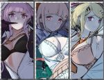  3girls akamatsu_kaede blush braid breasts chest clip_studio_paint_(medium) collage danganronpa danganronpa_1 flipped_hair gloves hair_ornament hairclip ippers jacket kirigiri_kyouko large_breasts long_hair looking_at_viewer medium_breasts mole mole_on_breast multiple_girls musical_note_hair_ornament nanami_chiaki necktie new_danganronpa_v3 open_clothes open_jacket orange_neckwear pink_eyes pink_hair pink_skirt purple_eyes purple_hair side_braid skirt super_danganronpa_2 work_in_progress zipper zipper_pull_tab 