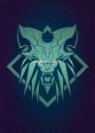  absurdres ancient dragon eyes highres logo lunastra monster monster_hunter monster_hunter:_world open_eyes simple_background symbol tacuyanjun the_witcher the_witcher_3 thorns 