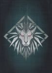  absurdres ancient blue_eyes dragon eyes highres horse house kirin_(monster_hunter) logo monster monster_hunter monster_hunter:_world open_eyes simple_background symbol tacuyanjun the_witcher the_witcher_3 thorns 