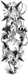  2020 absurd_res ambiguous_gender anthro cheek_tuft claws dusk_lycanroc facial_tuft fangs feral fingers hair hi_res licking licking_lips lycanroc midday_lycanroc midnight_lycanroc monochrome neck_tuft nintendo open_mouth pok&eacute;mon pok&eacute;mon_(species) sharp_teeth simple_background spikes teeth tongue tongue_out tuft video_games walking white_background yadedaj 