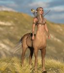  archery bracelet centaur daz3d equid equid_taur fantasy female hulksmash31 hulksmash31_(artist) jewelry mammal mammal_taur outside quiver solo sunset taur 