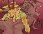  2020 agata_(beastars) anal anal_penetration antelope anthro anthro_on_anthro anus beastars blush bodily_fluids bovid brown_body brown_fur deep_rimming drooling duo eyes_closed felid fur gazelle horn hybrid leopard lion male male/male mammal melon_(beastars) moan nude oral pantherine penetration rimming saliva sex spots tail_grab tattoo thorso_the_vile tongue tongue_out 