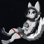  1:1 anthro armor astronaut canid canine clothed clothing disney enginetrap female fox fur headgear helmet hi_res mammal skye_(zootopia) solo space white_body white_fur zootopia 