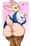  &lt;3 2020 5_fingers ? aggressive_retsuko anthro anus barely_visible_anus big_breasts big_butt blush bottomwear breast_squish breasts butt butt_pose canid canine clitoris clothing clothing_lift curvy_figure digital_media_(artwork) female fennec fenneko fingers fox fur geeflakes genitals hi_res huge_breasts legwear looking_at_viewer looking_back mammal no_underwear portrait pose pussy raised_clothing raised_skirt sanrio simple_eyes skirt skirt_lift solo squish stockings tan_body tan_fur thick_thighs thigh_squish three-quarter_portrait tight_clothing upskirt voluptuous watermark wide_hips 